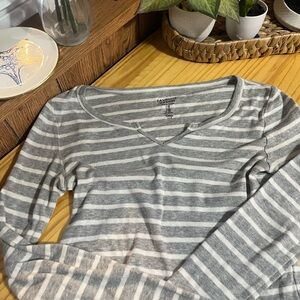 long sleeve striped top